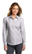 Port Authority ® Ladies SuperPro ™ Oxford Stripe Shirt